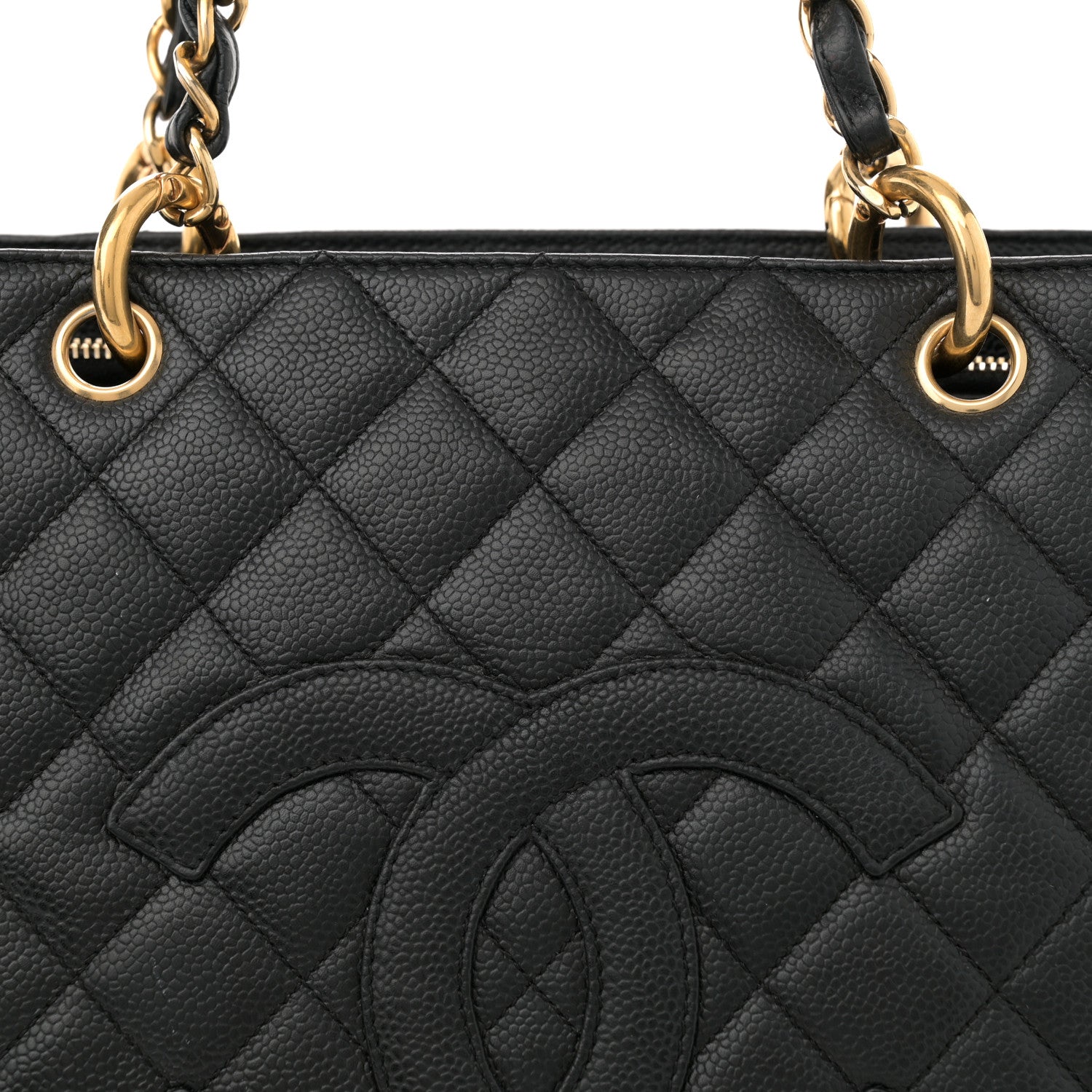 Chanel Caviar Quilted Grand Shopping Tote GST Black 8 of 12