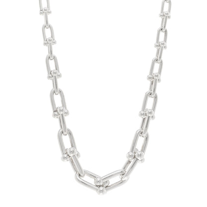 Tiffany Sterling Silver HardWear Graduated Link Necklace 1 of 5