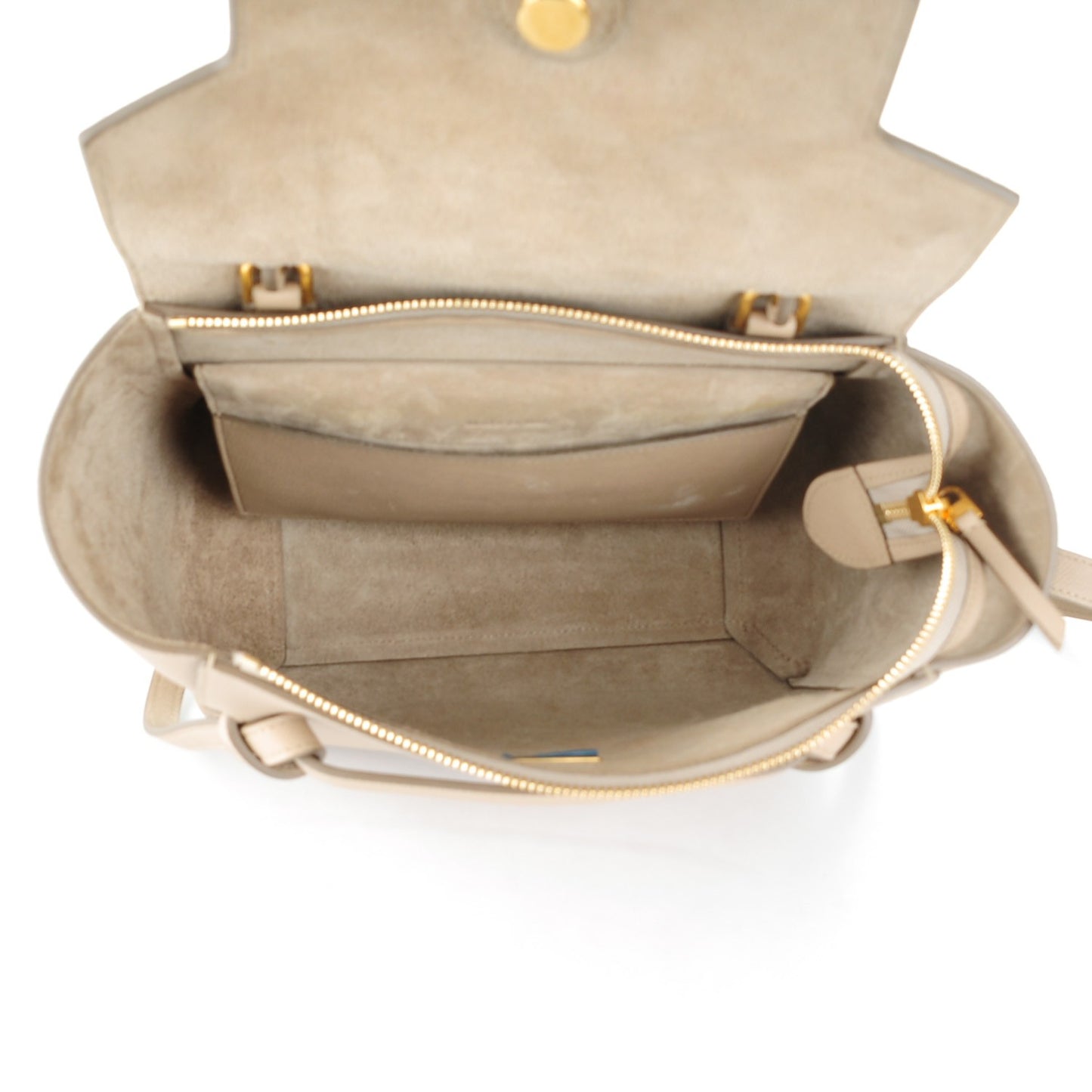 Grained Calfskin Micro Belt Bag Light Taupe