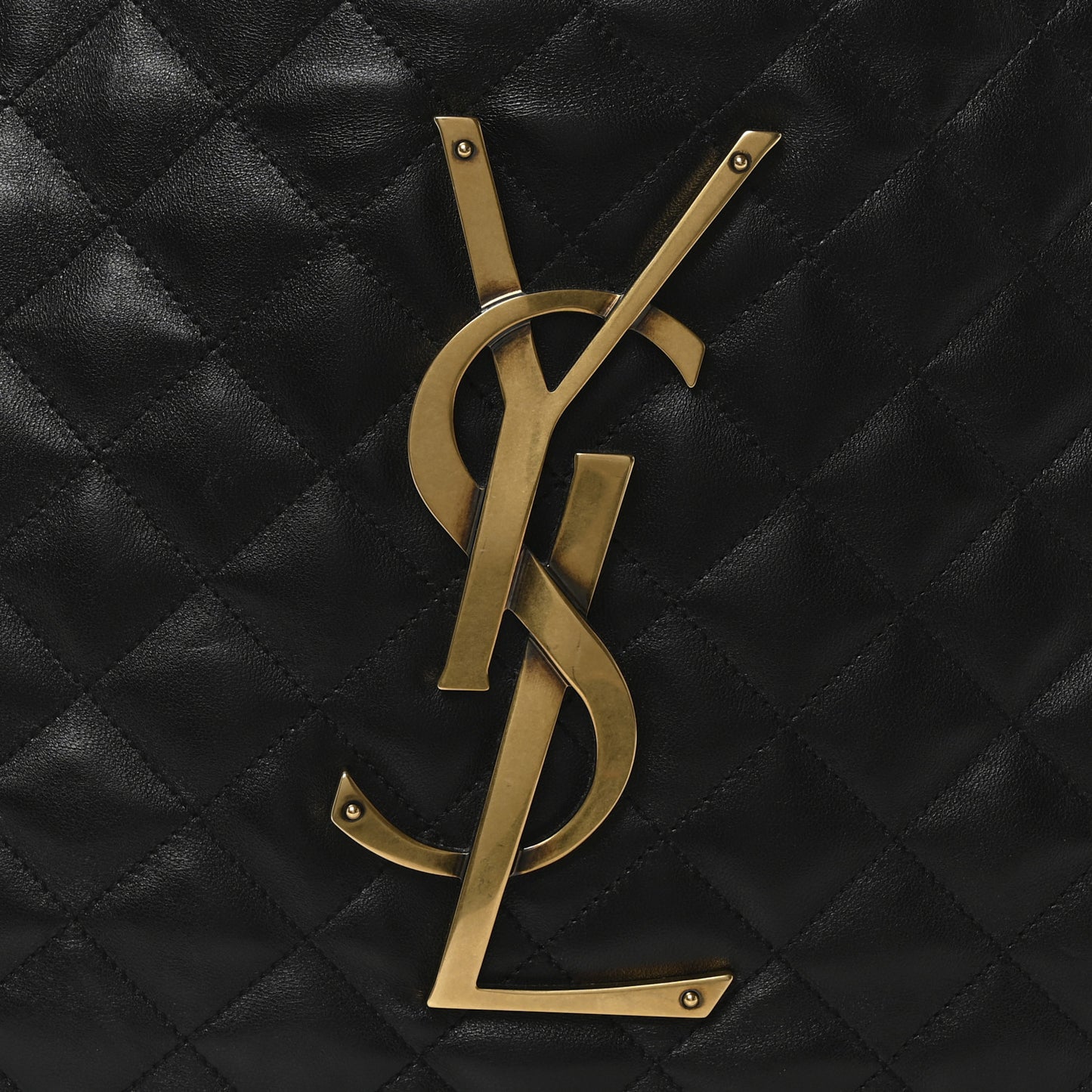 Lambskin Quilted Maxi Icare Shopping Tote Black