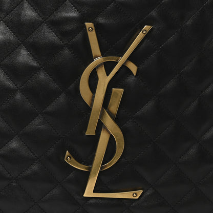 Saint Laurent Lambskin Quilted Maxi Icare Shopping Tote Black 8 of 10