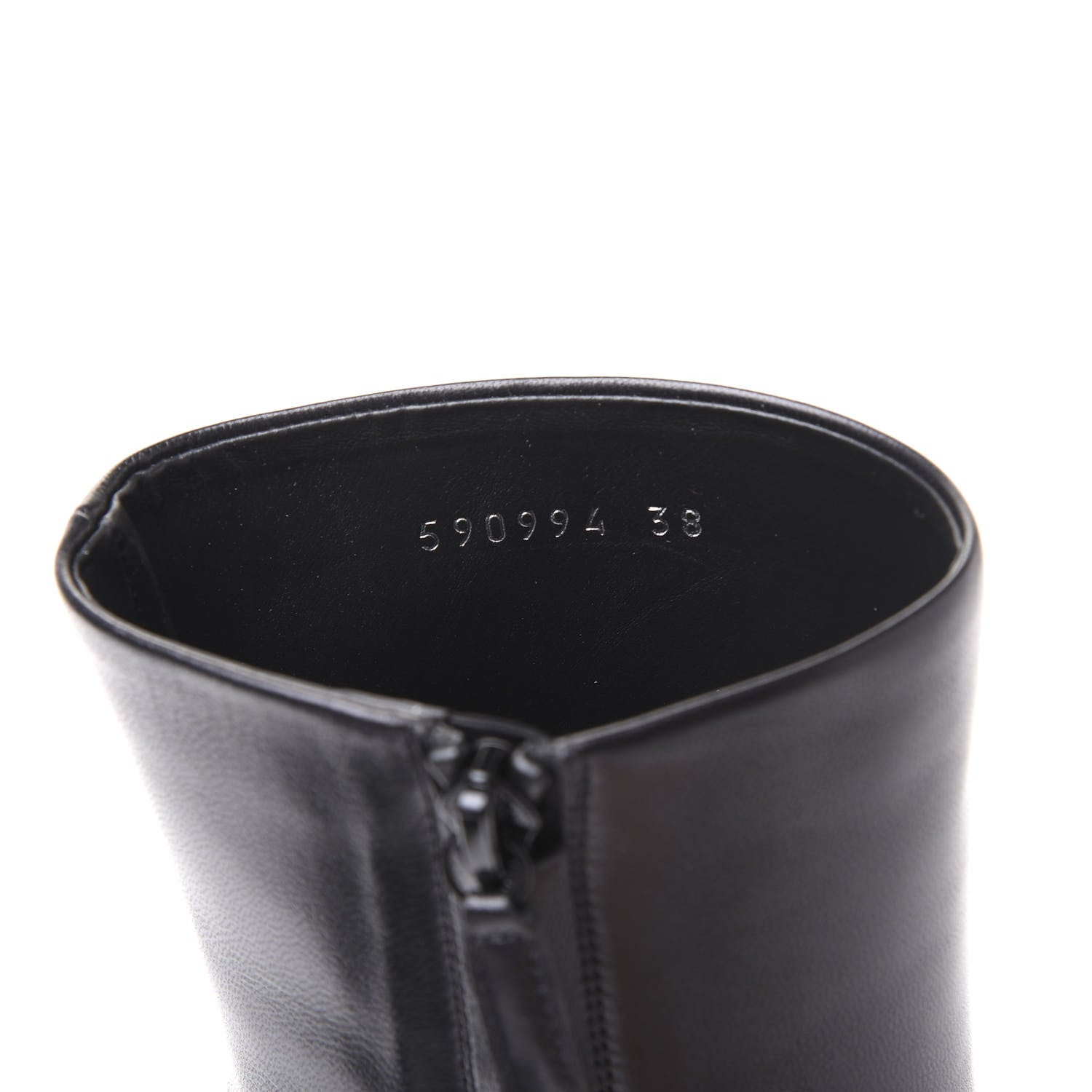 Balenciaga Shiny Sheepskin 20mm Oval Booties 38 Black 8 of 9