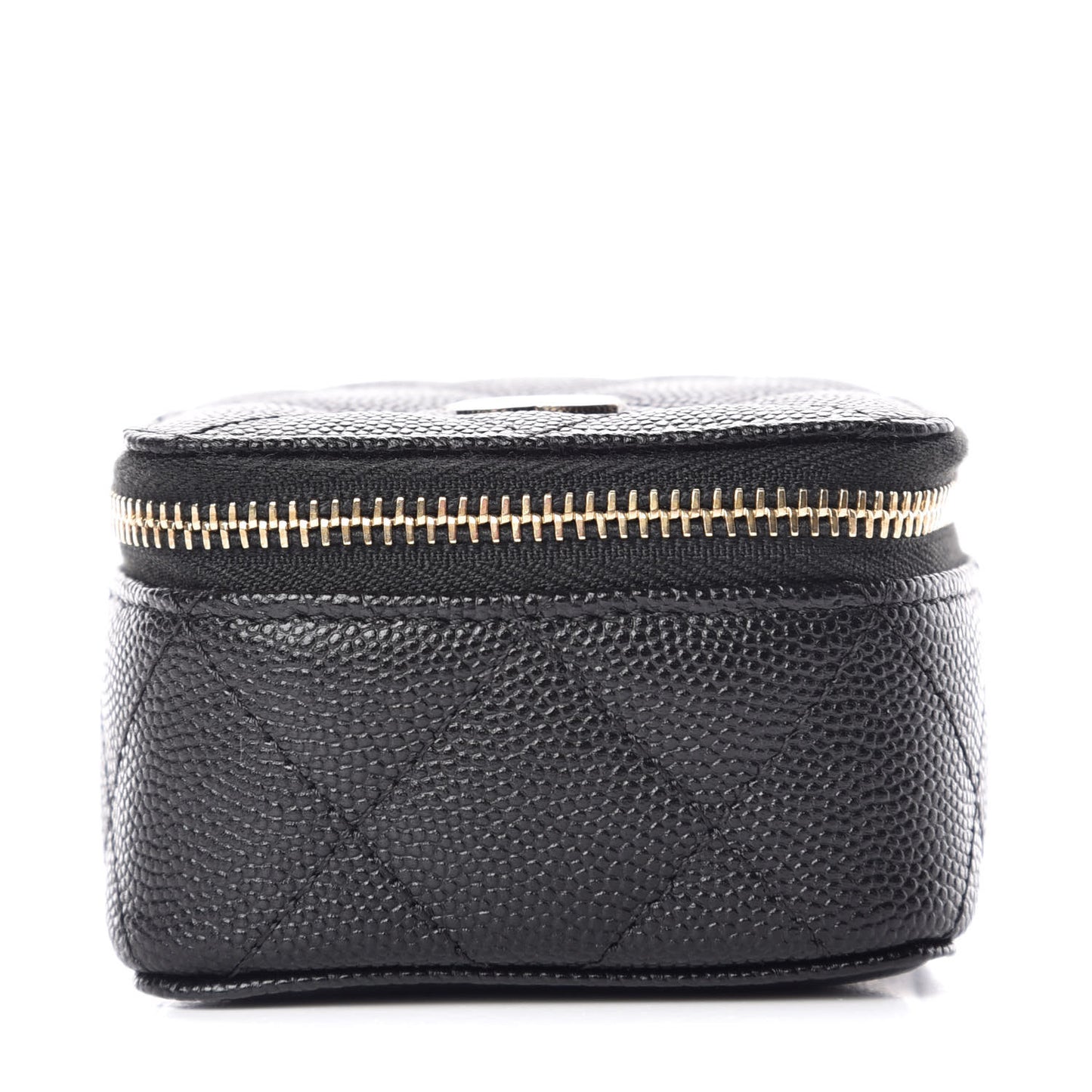 Caviar Quilted Jewelry Travel Case Black