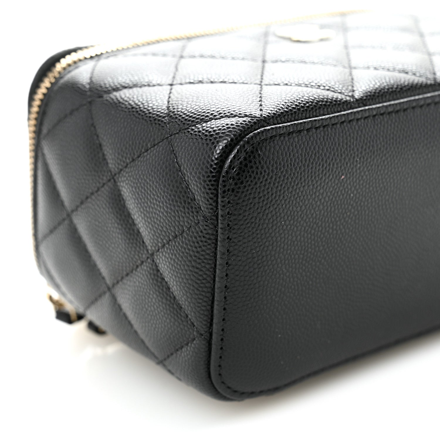 Chanel Caviar Quilted Small Vanity Case With Chain Black 9 of 11
