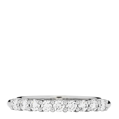 Tiffany Platinum Diamond .27ctw 2.2mm Half Circle Forever Band Ring 49 5 1 of 6
