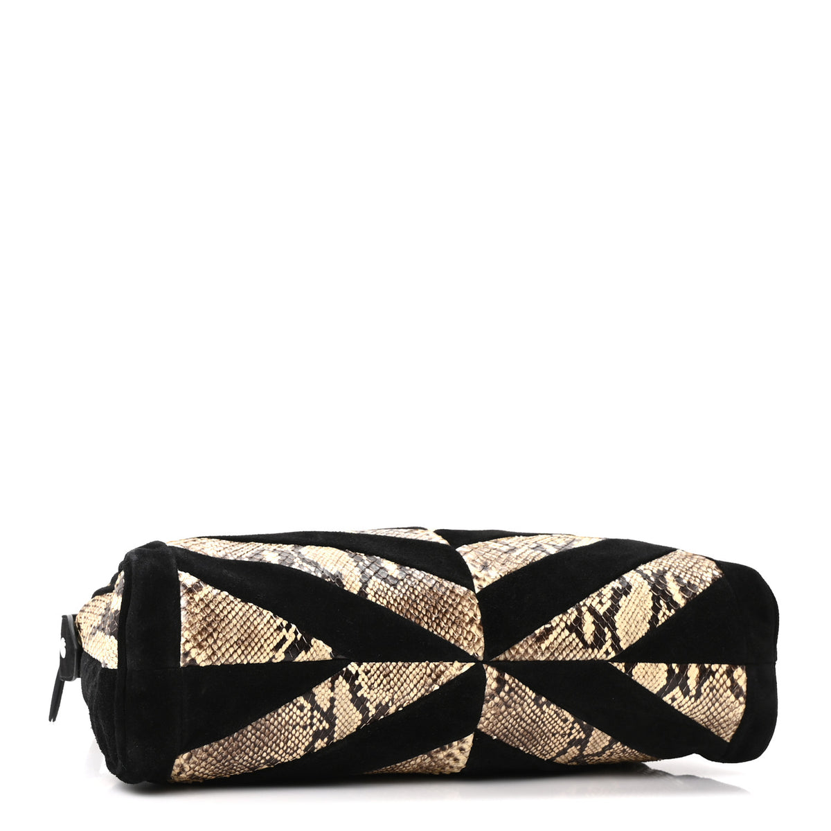 Valentino Garavani Suede Snakeskin Chevron Patchwork Medium Panthea Bag Tundra 4 of 10