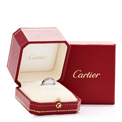 Cartier 18K White Gold Diamond 4mm LOVE Wedding Band Ring  44 3 5 of 5