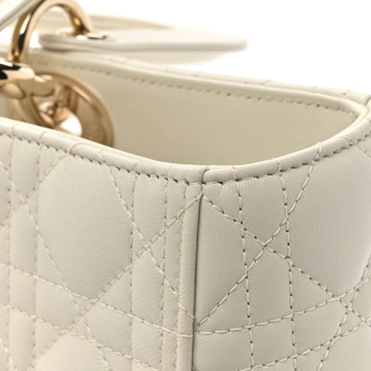 Christian Dior Lambskin Cannage Large Lady Dior White 13 of 13