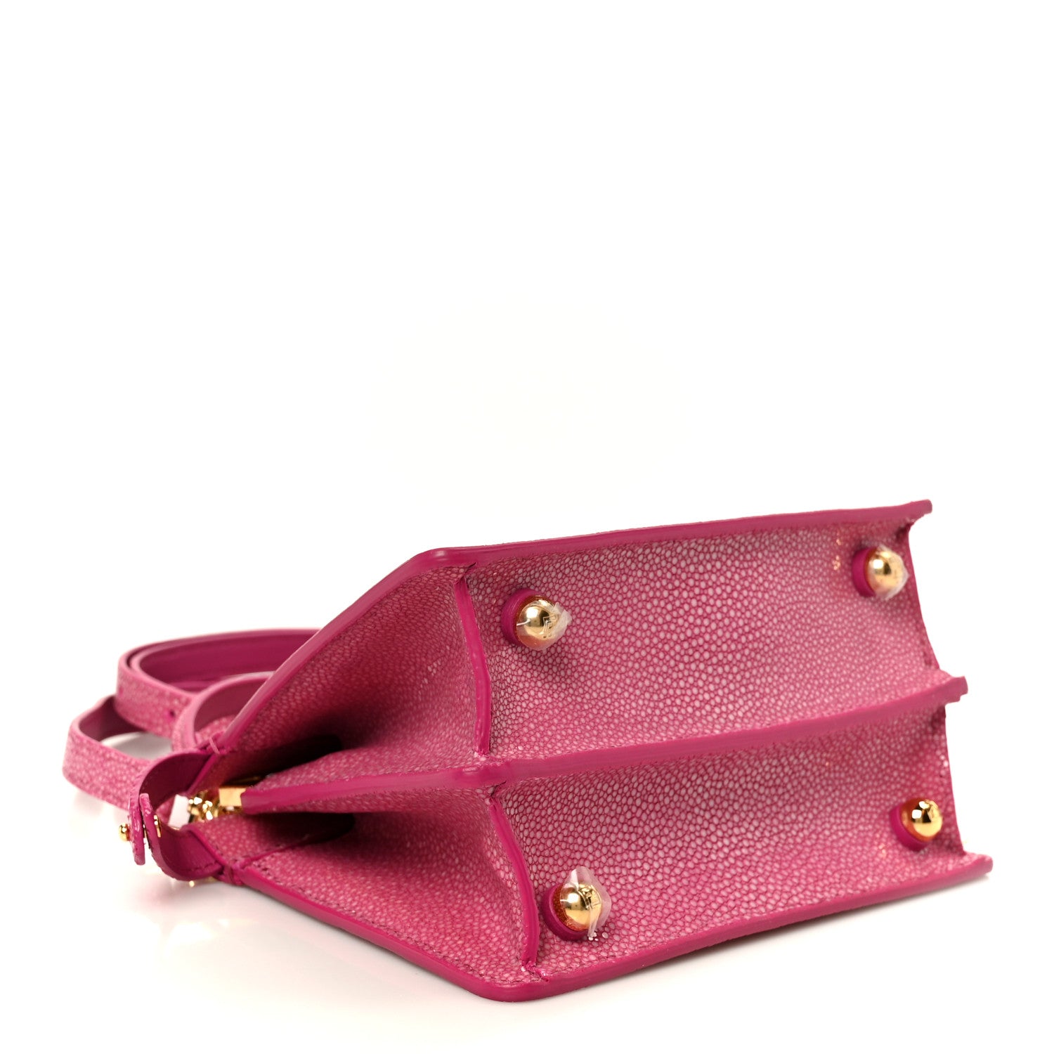 Fendi Stingray Shiny Nappa Petite Peekaboo I SEE U Satchel Ciclamino Pilar 4 of 10