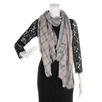 Louis Vuitton Wool Plaid Masai Tartan Rug Shawl Gris 2 of 5