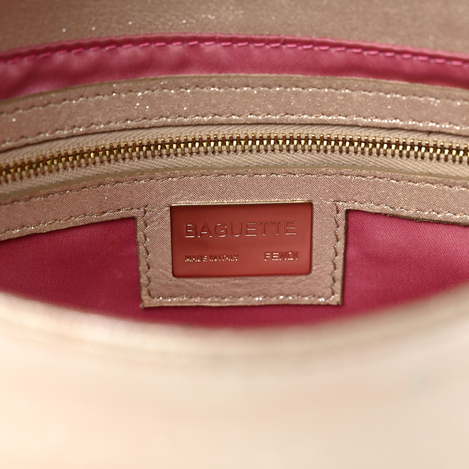 Fendi Metallic Lurex Crystal Baguette Gold 5 of 10