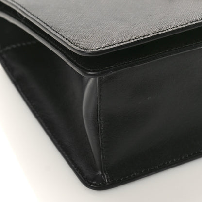 Prada Saffiano Chain Shoulder Bag Black 7 of 8