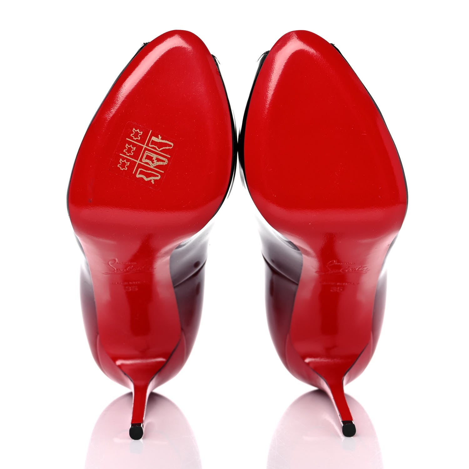 Christian Louboutin Patent Degrade New Very Prive 120 Pumps 35 Black Red 5 of 8