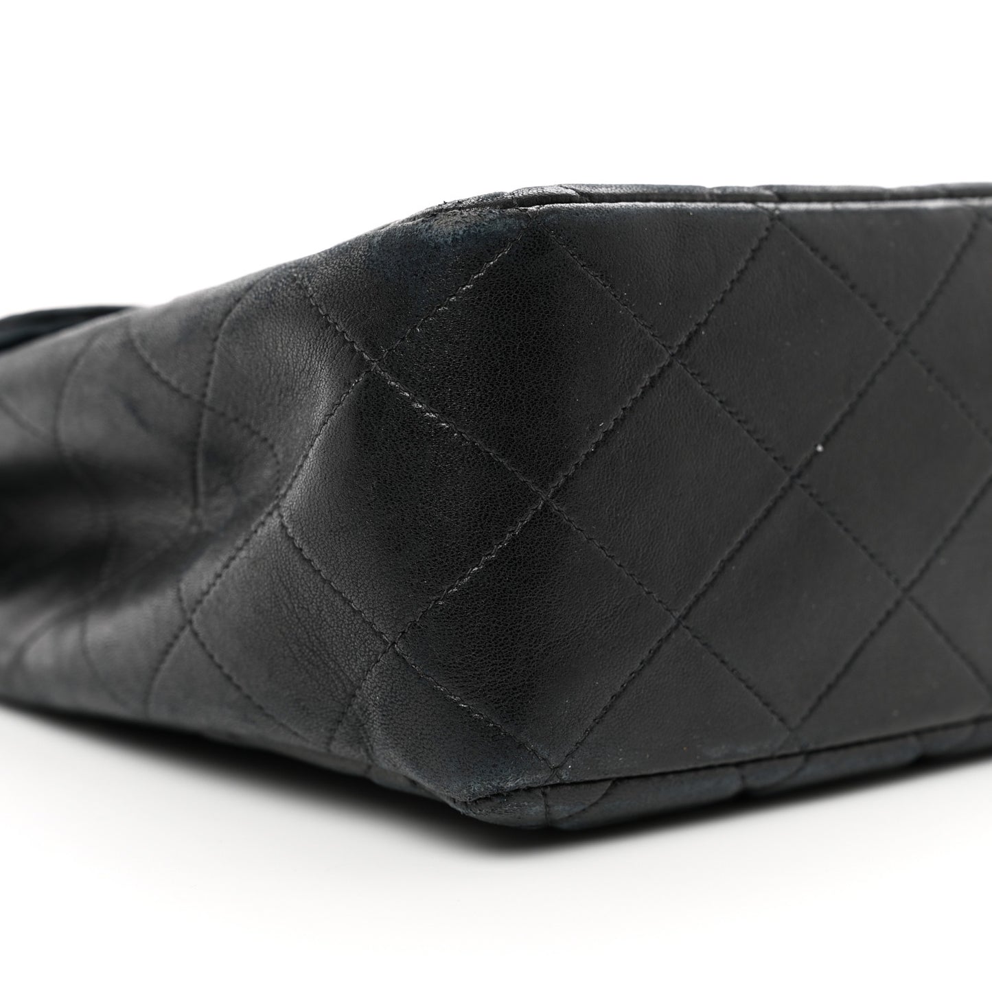 Lambskin Quilted XL Jumbo Single Flap Black
