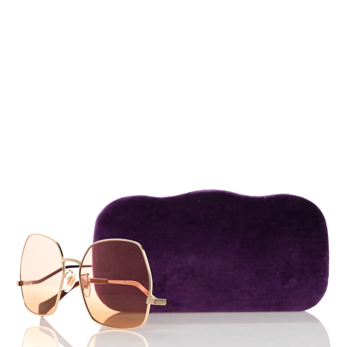 Metal Frame Sunglasses GG0972S Gold Brown