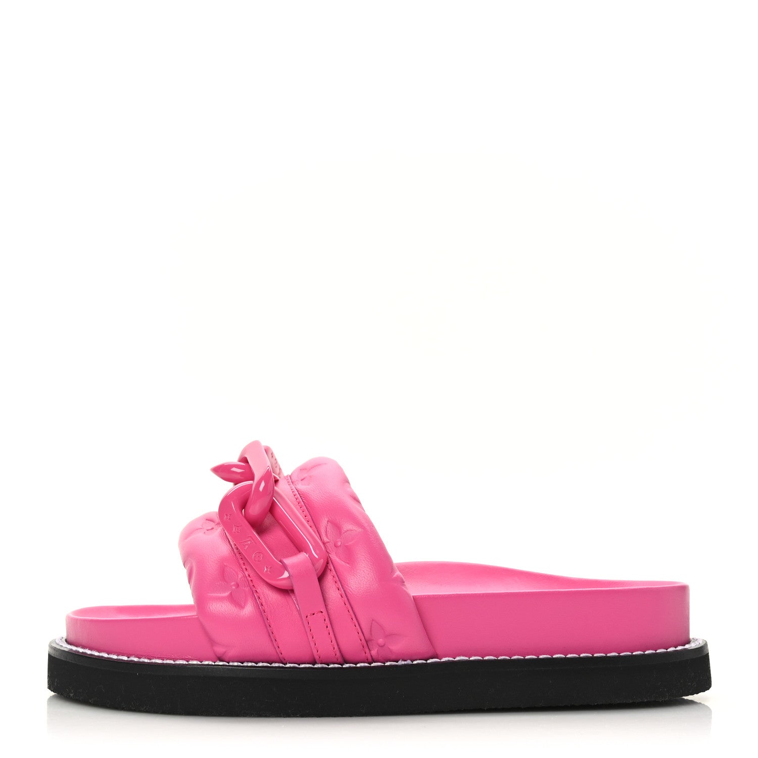 Louis Vuitton Calfskin Embossed Monogram Sunset Flat Comfort Mule 35 Rose Pop 1 of 8