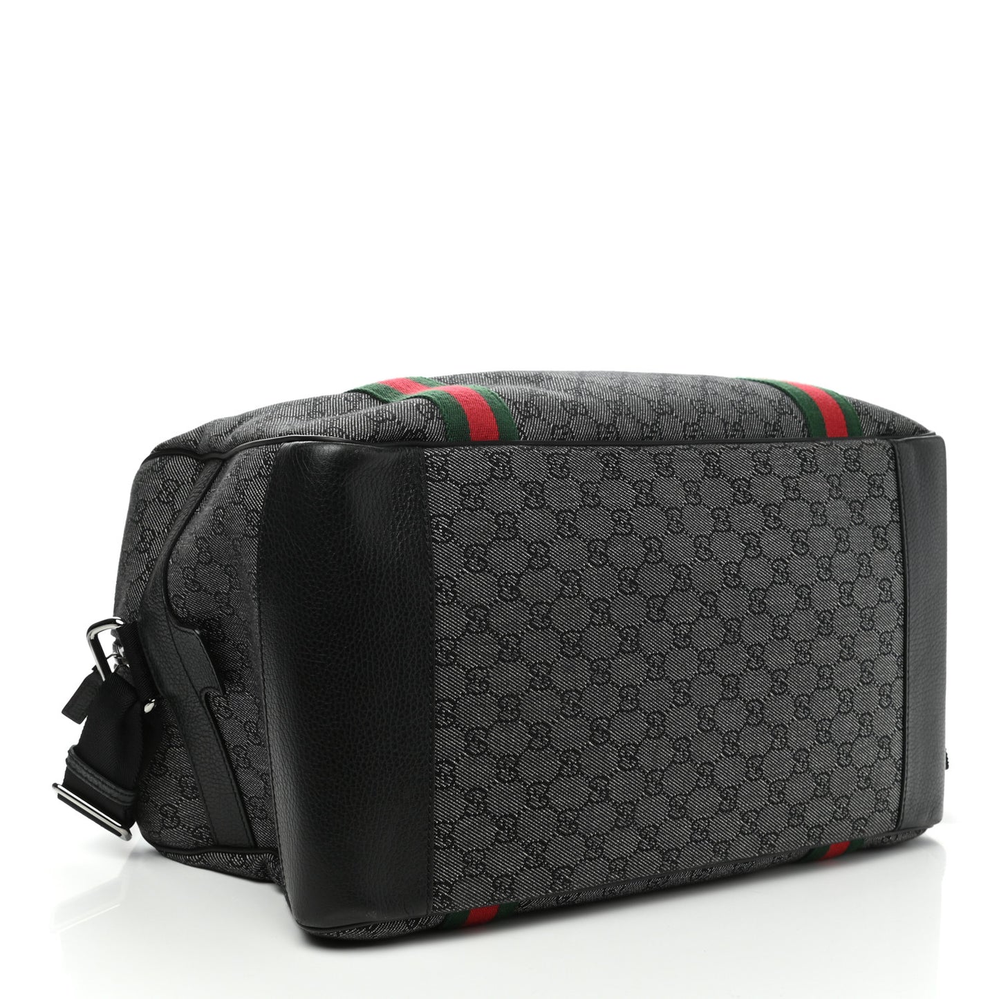 Denim Monogram Web Large Carry On Duffle Bag Black