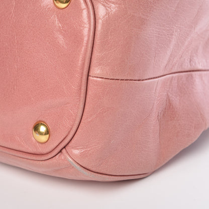 Miu Miu Vitello Shine Small Bow Shopping Tote Loto 15 of 17