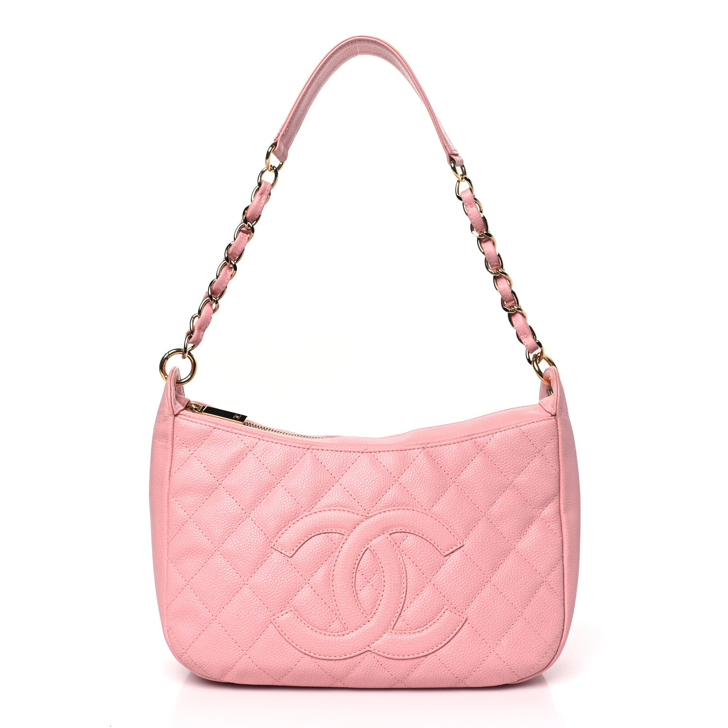 Chanel Caviar Quilted Timeless CC Shoulder Bag Pink 1 of 12
