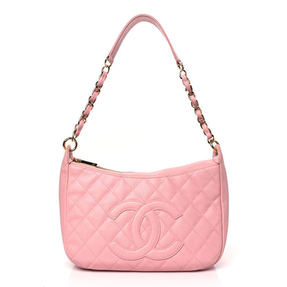 Chanel Caviar Quilted Timeless CC Shoulder Bag Pink 1 of 12