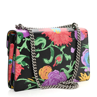 Gucci X KEN SCOTT New Shangai Calfskin Jenny Floral Print Small Dionysus Shoulder Bag Black Pink 3 of 10