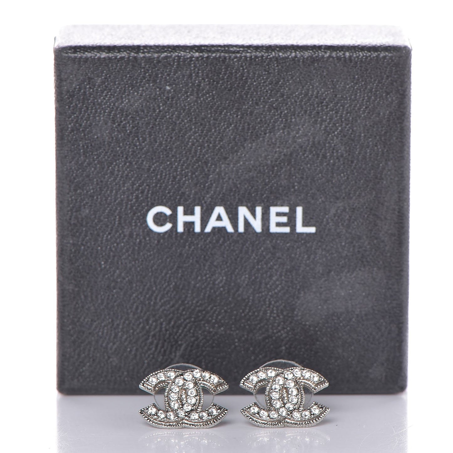 Crystal CC Earrings Silver