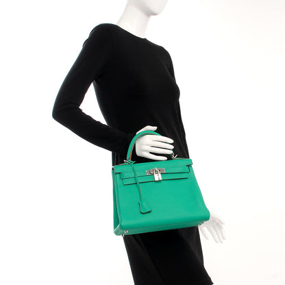 Hermes Taurillon Clemence Kelly Retourne 28 Menthe 3 of 28