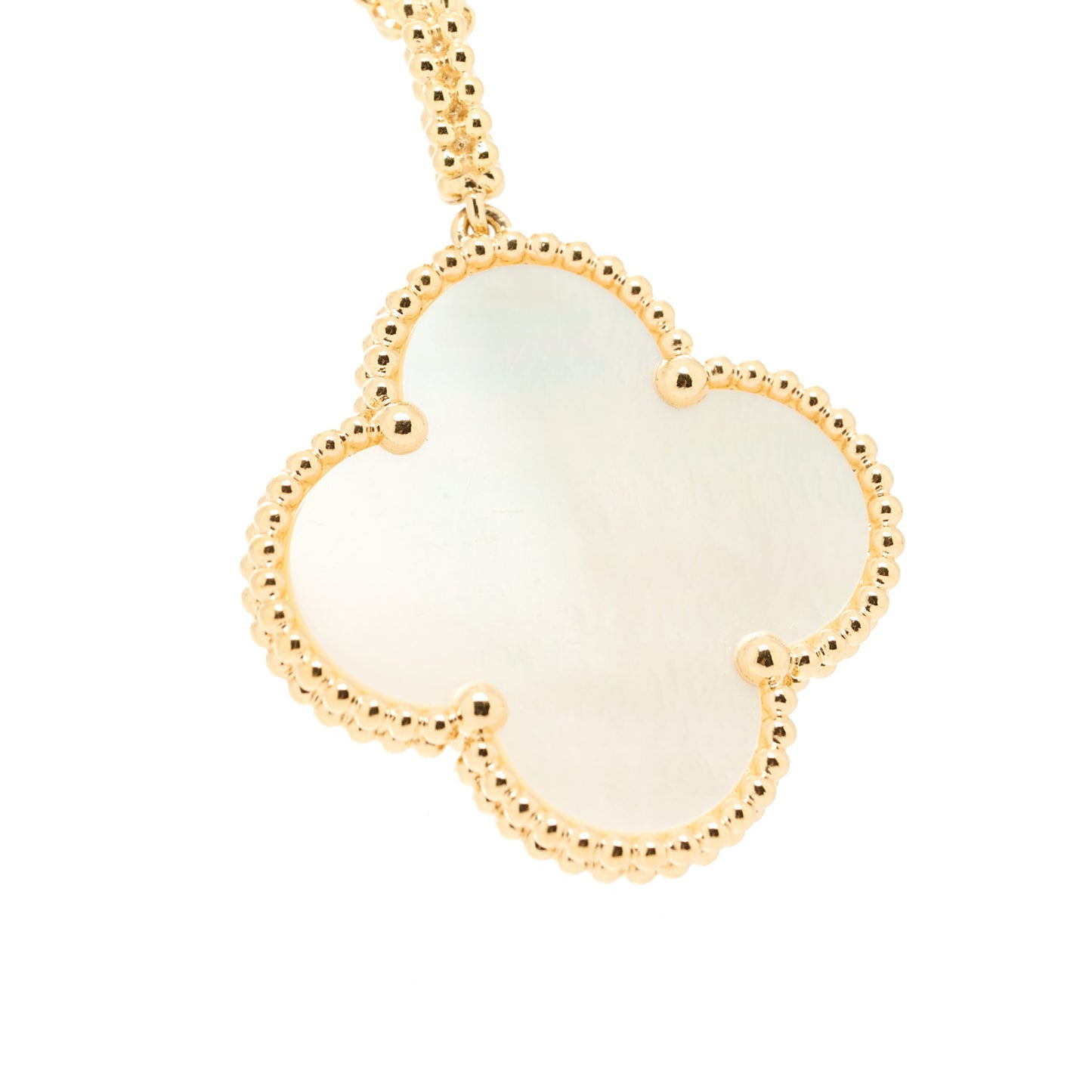 18K Yellow Gold Mother of Pearl Magic Alhambra Long Necklace