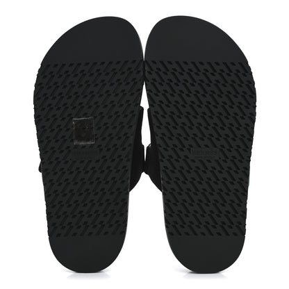 Hermes Velvet Womens Chypre Sandals 36 Black Vert Mousse 36.5 Black Vert Mousse 6 of 9