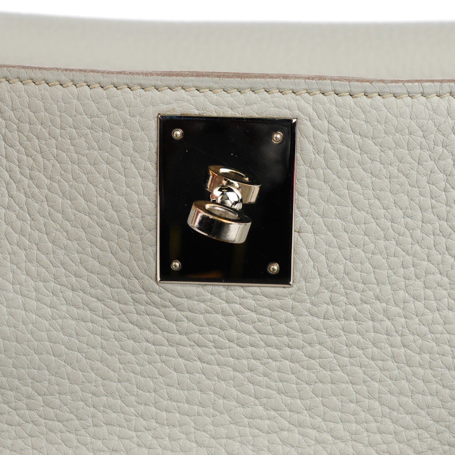Hermes Taurillon Clemence Jypsiere 28 Gris Perle 4 of 21