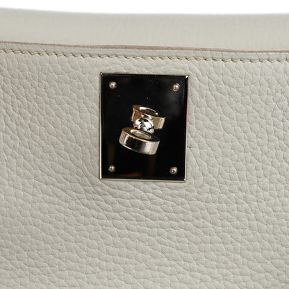 Hermes Taurillon Clemence Jypsiere 28 Gris Perle 4 of 21