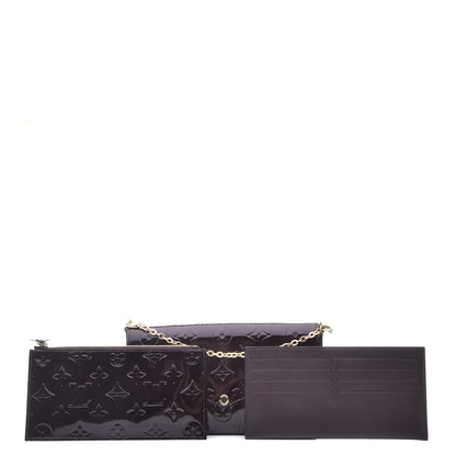 Louis Vuitton Vernis Pochette Felicie Chain Wallet Amarante 3 of 10