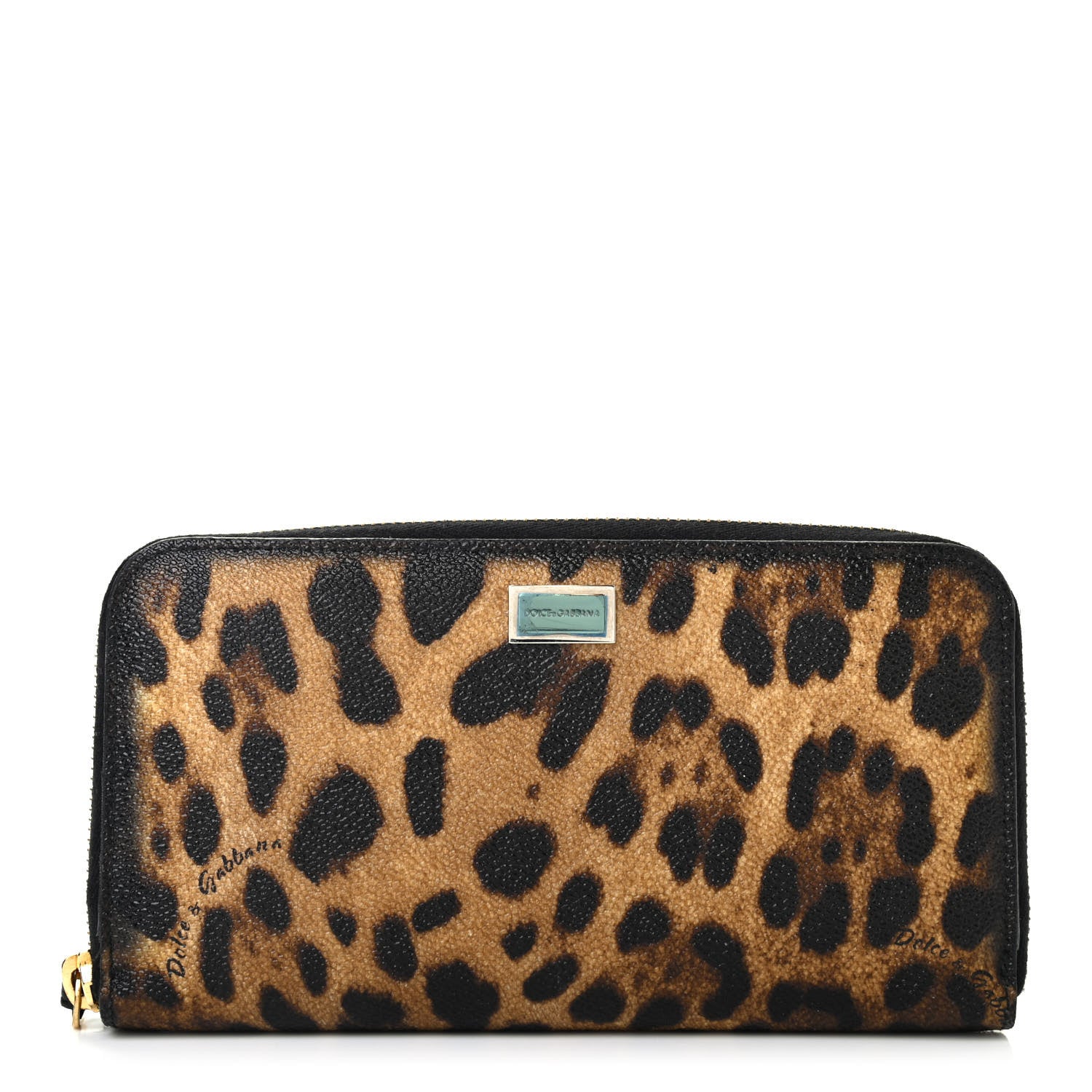 Dolce & Gabbana Dauphine Leopard Print Zip Around Wallet 1 of 6