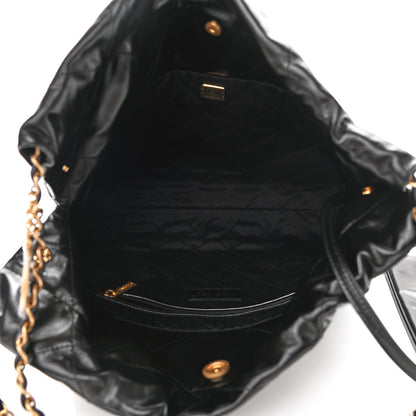 Chanel Shiny Calfskin Quilted Small Chanel 22 Black 6 of 11