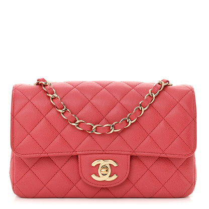 Chanel Caviar Quilted Mini Rectangular Flap Dark Pink 1 of 10