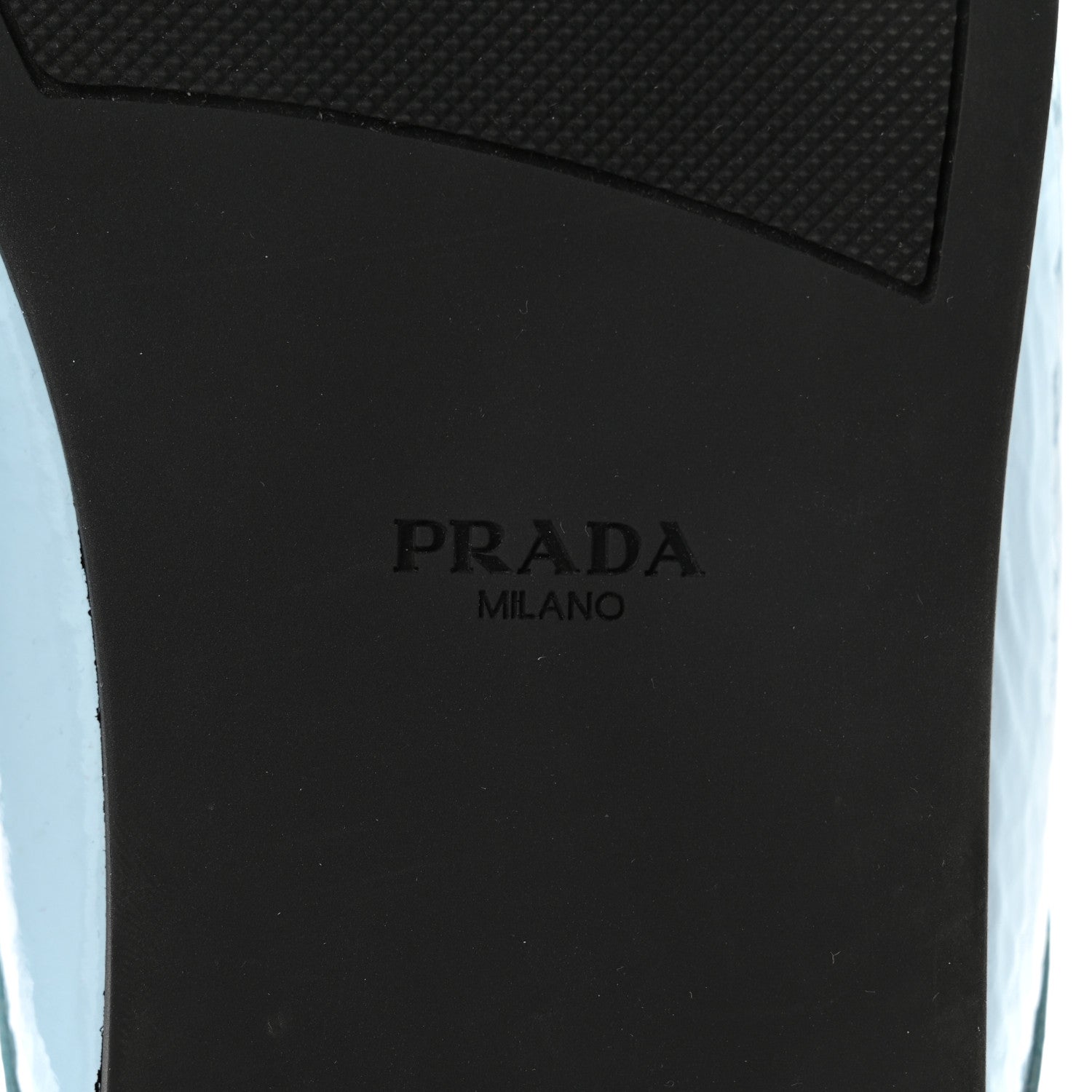 Prada Naplak Metal Triangle Logo 5mm Slippers Celeste 6 of 8