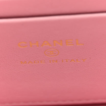 Chanel Lambskin Quilted Pearl Pyramid Clutch With Chain Pink 6 of 10