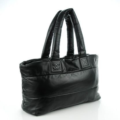 Chanel Lambskin Quilted Large Coco Cocoon Reversible Tote Black 3 of 7