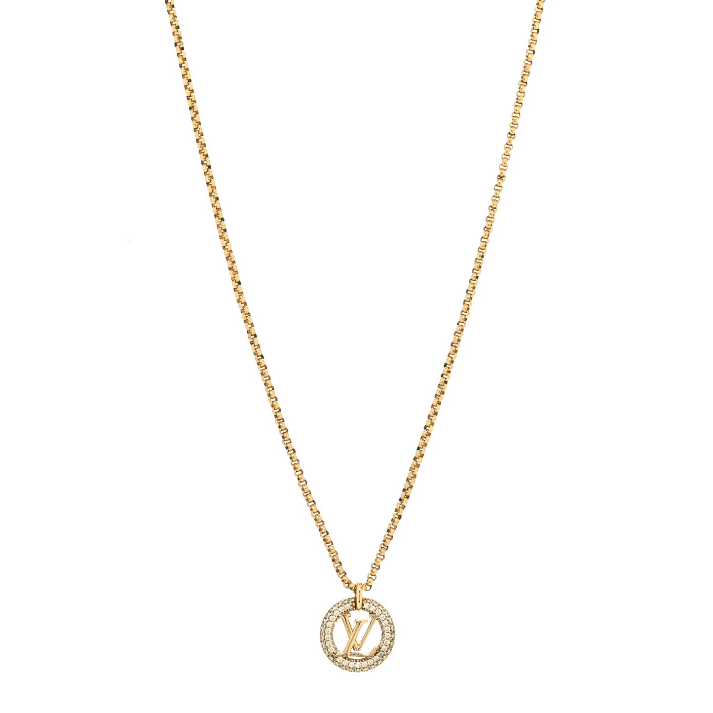 LOUIS VUITTON Metal Crystal Louise By Night Necklace