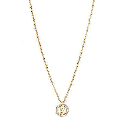Louis Vuitton LOUIS VUITTON Metal Crystal Louise By Night Necklace 2 of 5