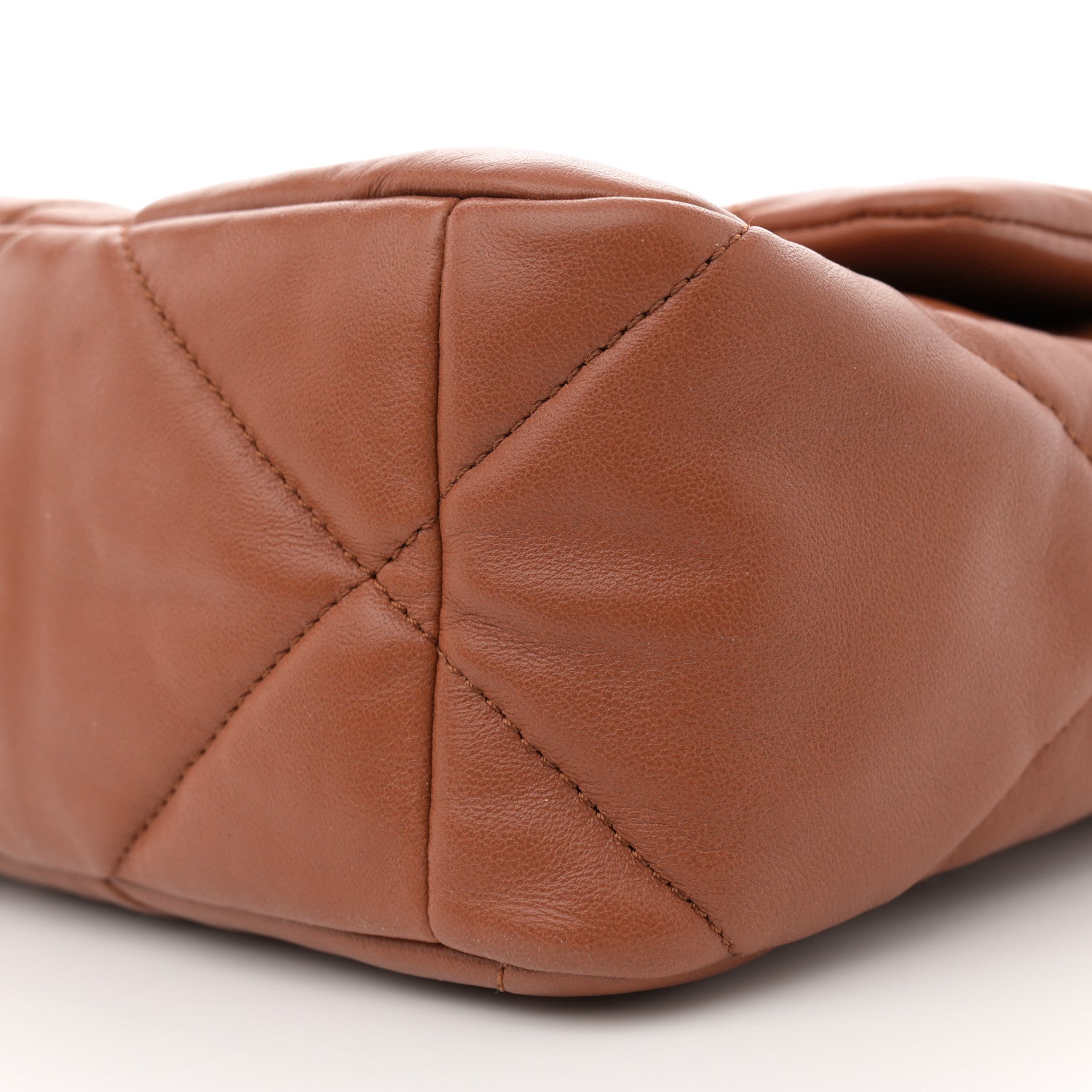 Chanel Lambskin Quilted Large Chanel 19 Flap Brown 10 of 10