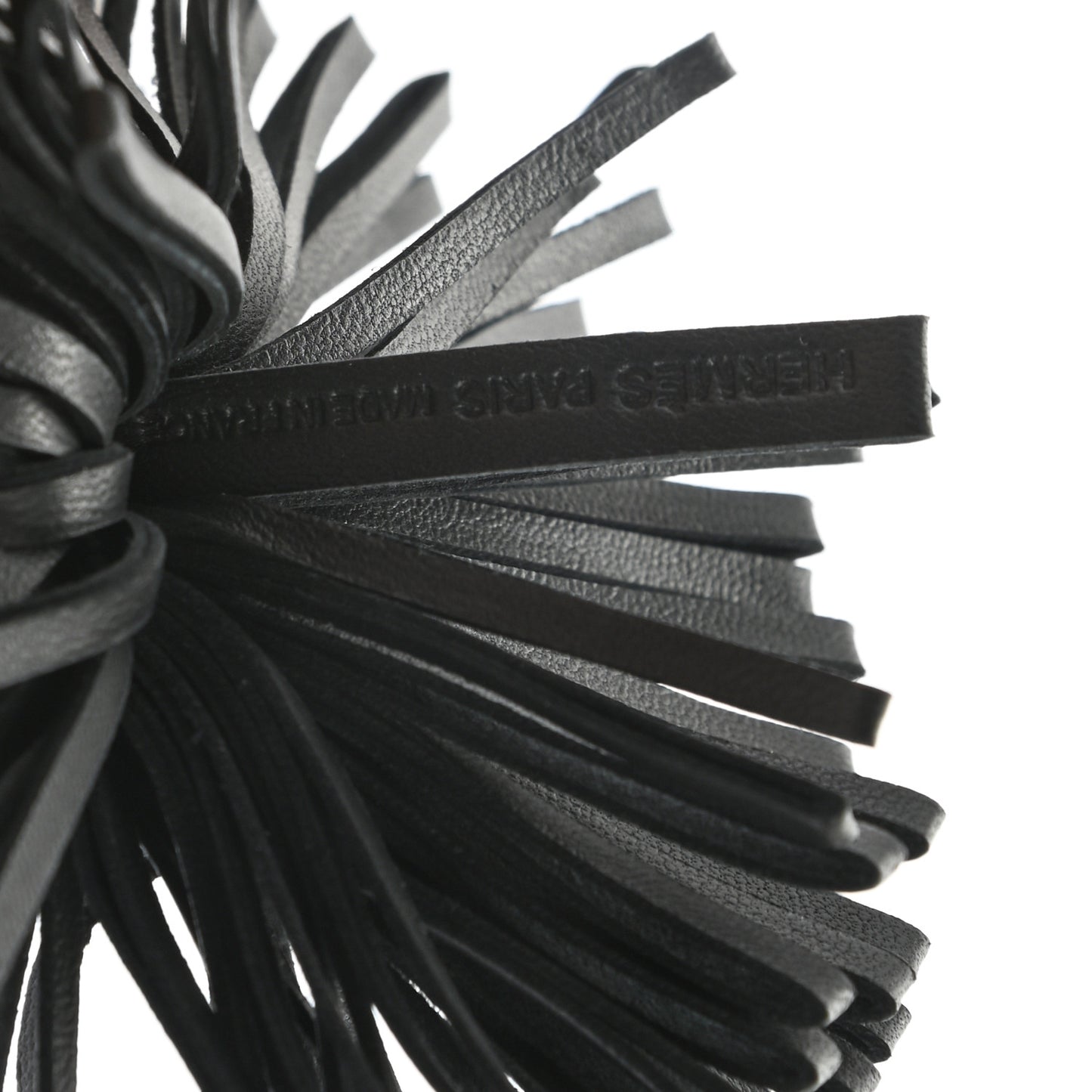 Lambskin Carmen Tassel Key Holder Black