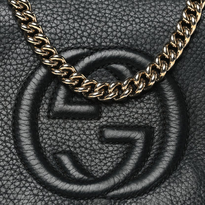Gucci Pebbled Calfskin Small Soho Flap Crossbody Black 8 of 10