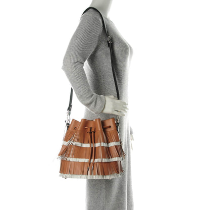 Proenza Schouler Calfskin Medium Fringe Bucket Bag Dune White 2 of 9