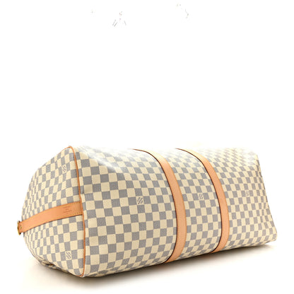 Louis Vuitton Damier Azur Keepall Bandouliere 55 3 of 12
