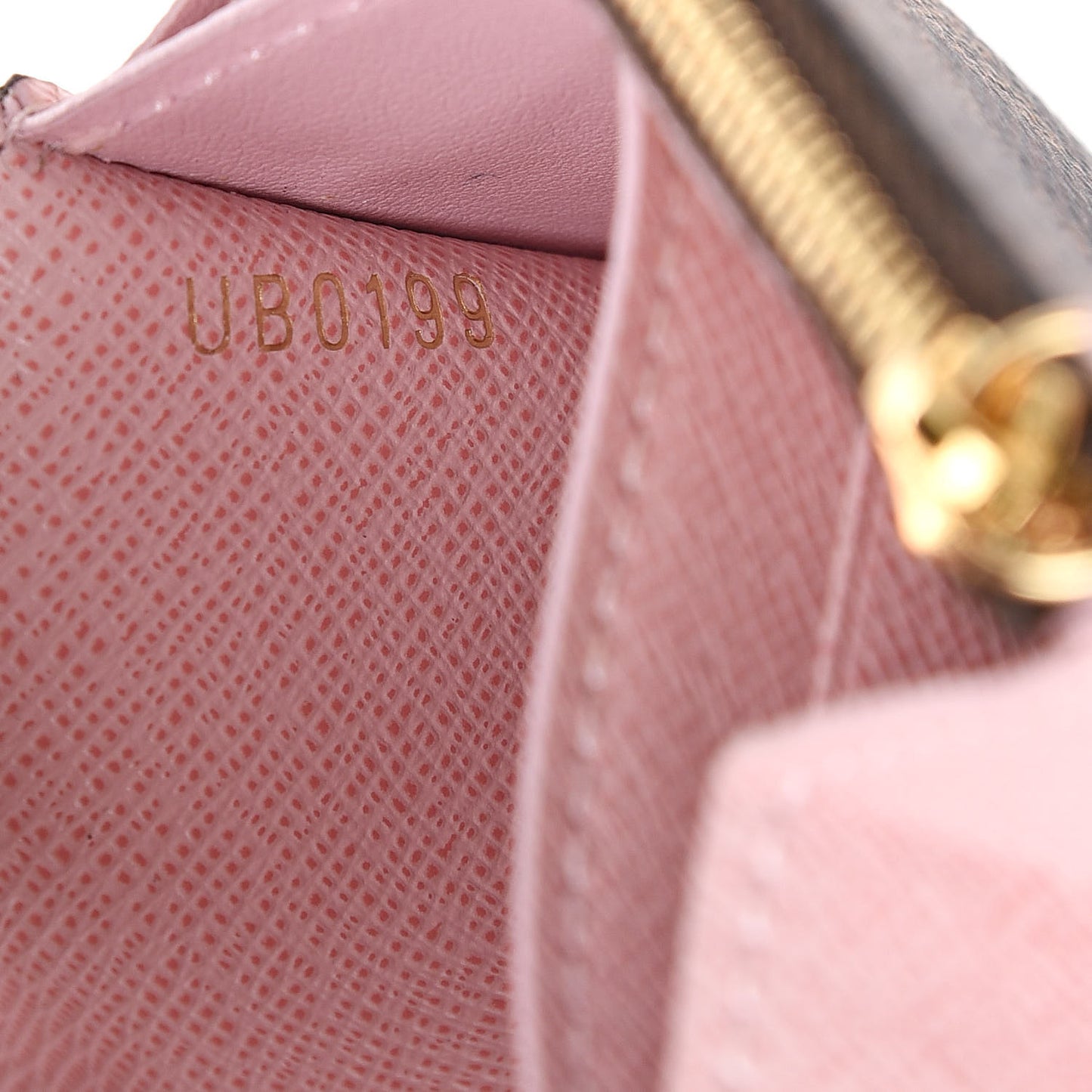 Damier Ebene Rosalie Coin Purse Rose Ballerine