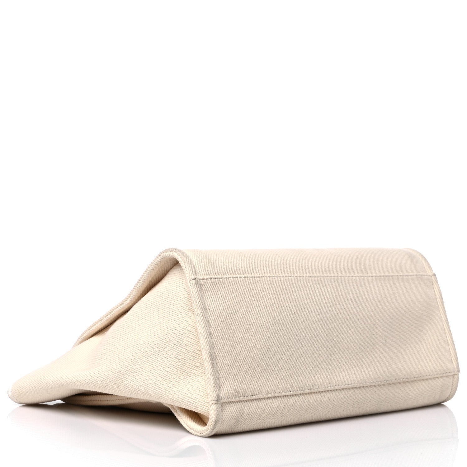 Chanel Canvas Pearl Large Deauville Tote Ecru Beige 4 of 19