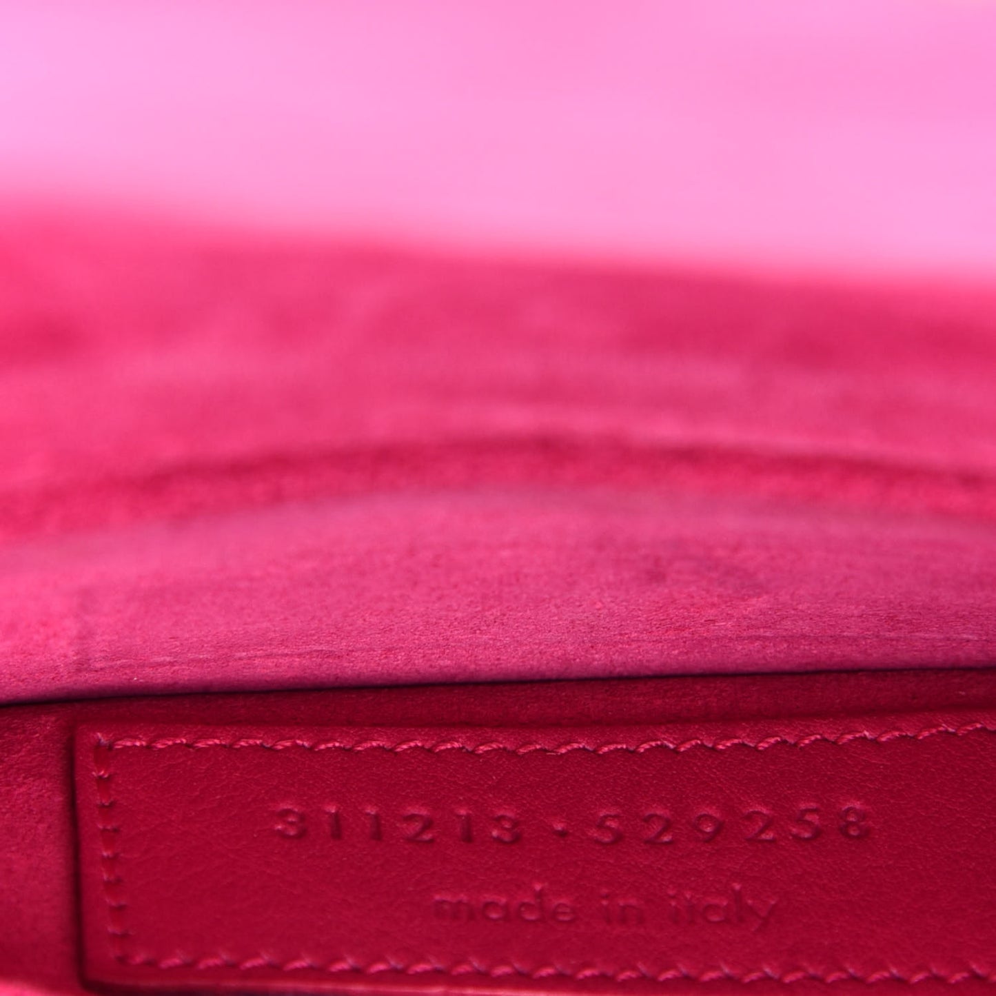 Calfskin Classic Y Ligne Clutch Fuchsia