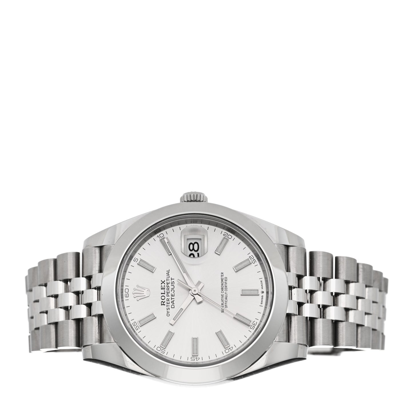 Stainless Steel 41mm Oyster Perpetual Datejust Watch Silver 126300