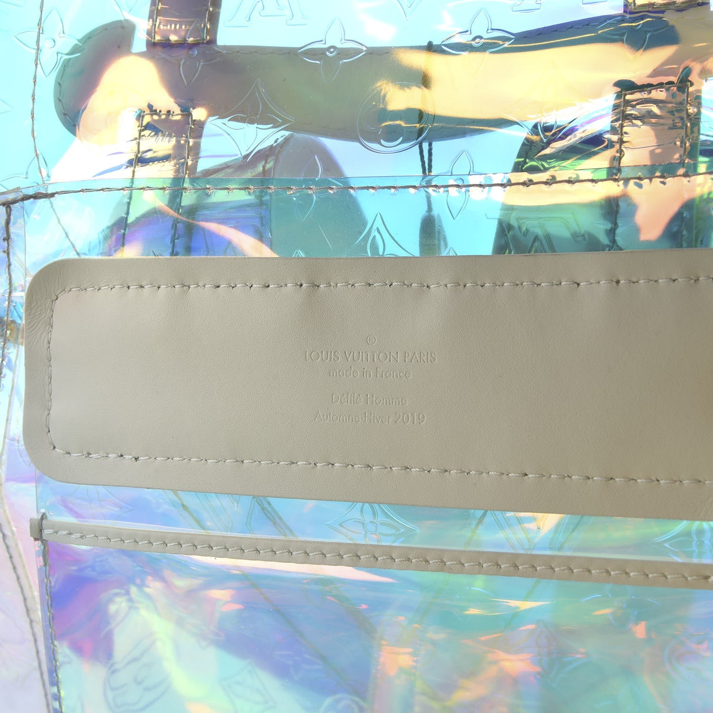 PVC Monogram Christopher Backpack GM Iridescent Prism